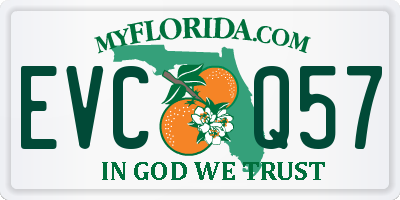 FL license plate EVCQ57