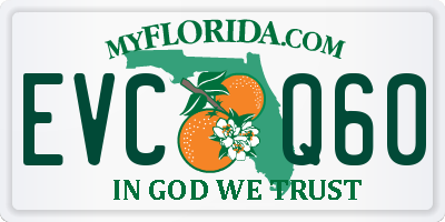 FL license plate EVCQ60