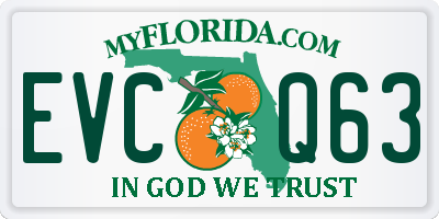 FL license plate EVCQ63