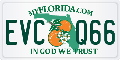 FL license plate EVCQ66