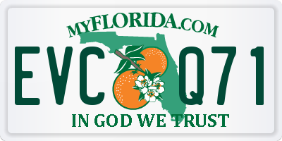 FL license plate EVCQ71