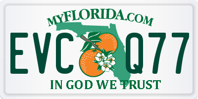 FL license plate EVCQ77