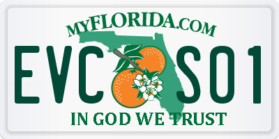 FL license plate EVCS01