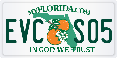 FL license plate EVCS05