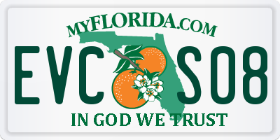 FL license plate EVCS08
