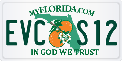 FL license plate EVCS12