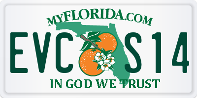 FL license plate EVCS14