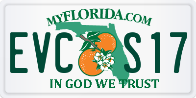 FL license plate EVCS17