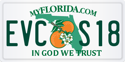 FL license plate EVCS18