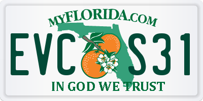 FL license plate EVCS31