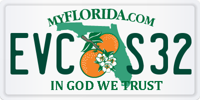 FL license plate EVCS32