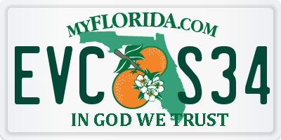 FL license plate EVCS34