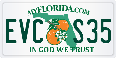 FL license plate EVCS35