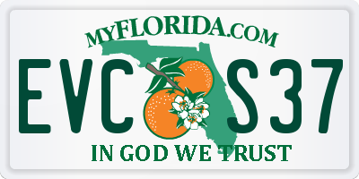 FL license plate EVCS37