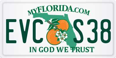 FL license plate EVCS38