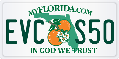 FL license plate EVCS50