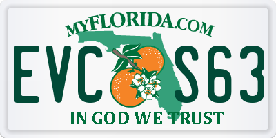 FL license plate EVCS63