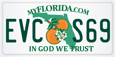 FL license plate EVCS69