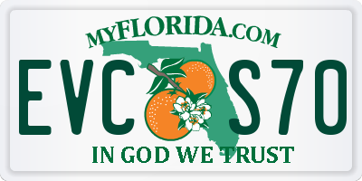 FL license plate EVCS70