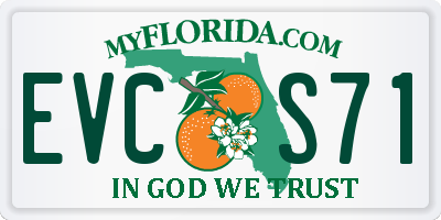 FL license plate EVCS71