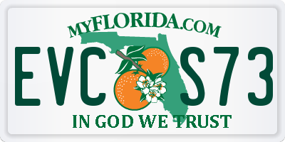 FL license plate EVCS73