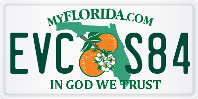 FL license plate EVCS84