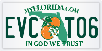 FL license plate EVCT06