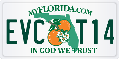 FL license plate EVCT14