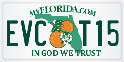 FL license plate EVCT15