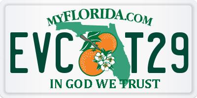 FL license plate EVCT29