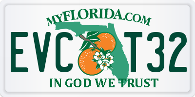 FL license plate EVCT32