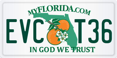 FL license plate EVCT36