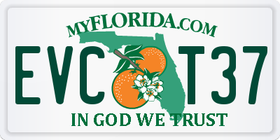 FL license plate EVCT37