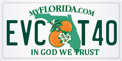 FL license plate EVCT40