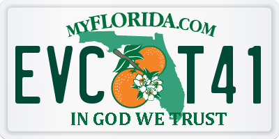 FL license plate EVCT41