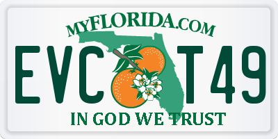 FL license plate EVCT49