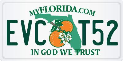 FL license plate EVCT52