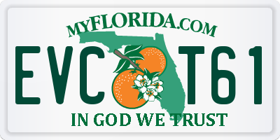 FL license plate EVCT61