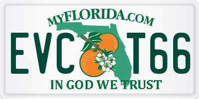 FL license plate EVCT66