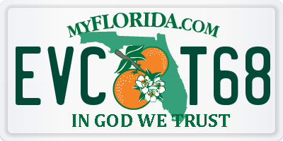 FL license plate EVCT68