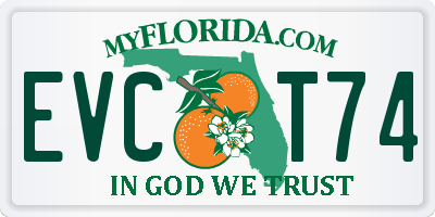 FL license plate EVCT74