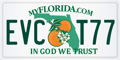 FL license plate EVCT77