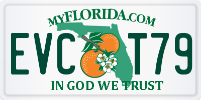 FL license plate EVCT79