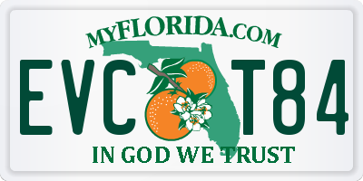 FL license plate EVCT84