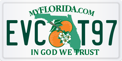 FL license plate EVCT97