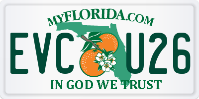 FL license plate EVCU26