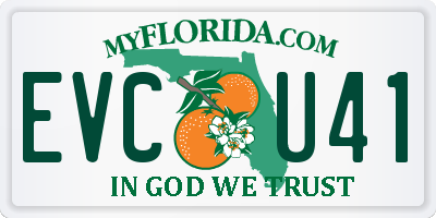 FL license plate EVCU41