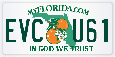 FL license plate EVCU61