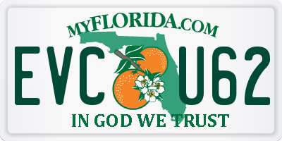 FL license plate EVCU62