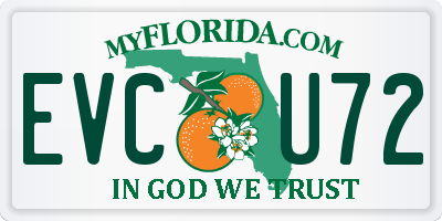 FL license plate EVCU72